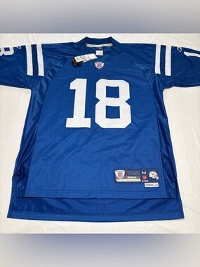 New Reebok NFL Indianapolis Colts Peyton Manning #18 Blue Jersey Men’s Medium